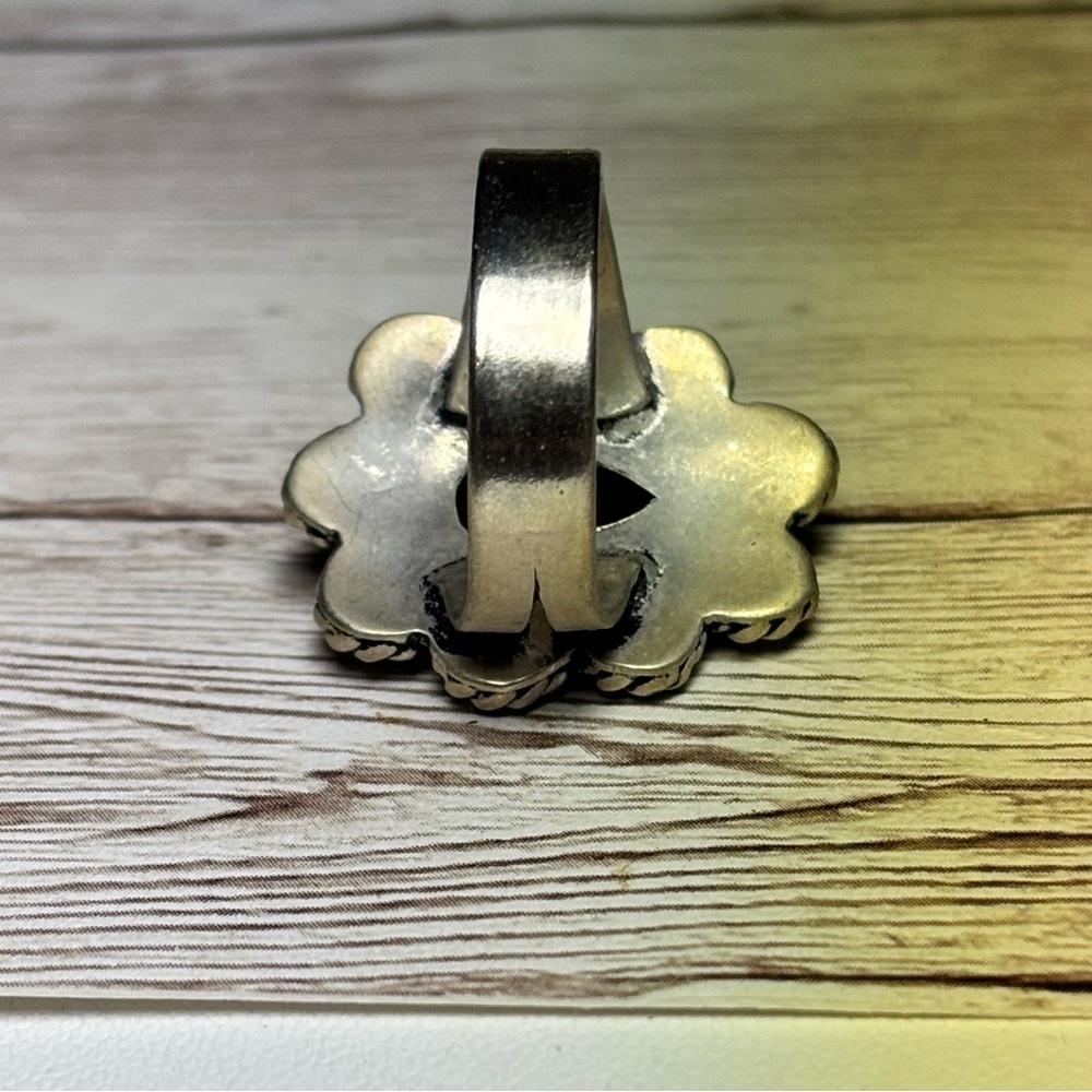 Silver Teardrop Ring Ruby Color Stone 7 - image 3